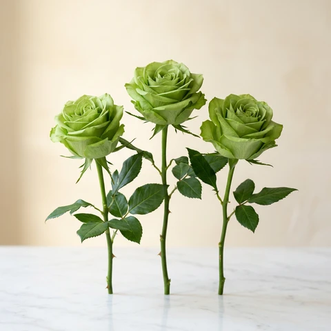 Green roses