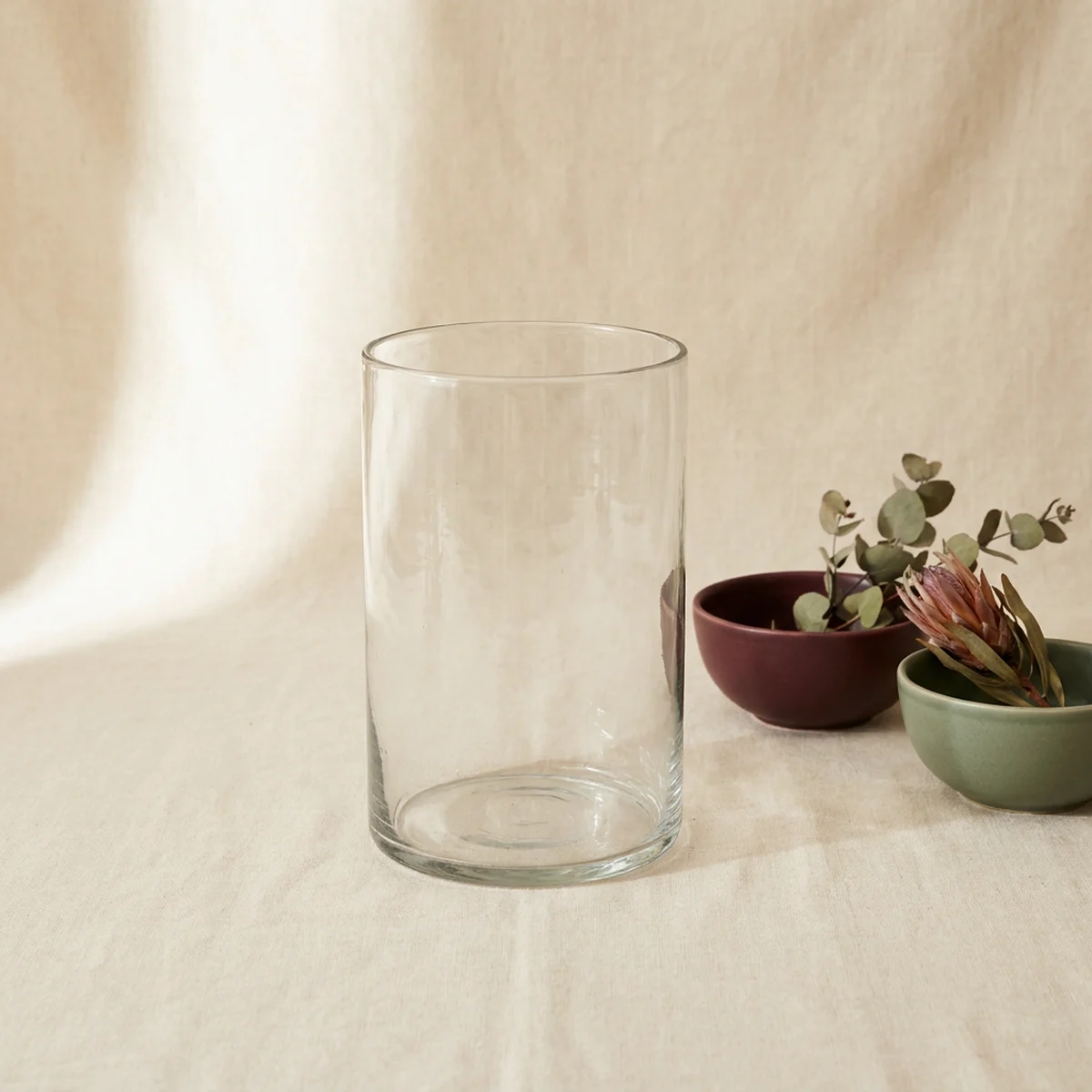 Clear Glass Cylinder Vase