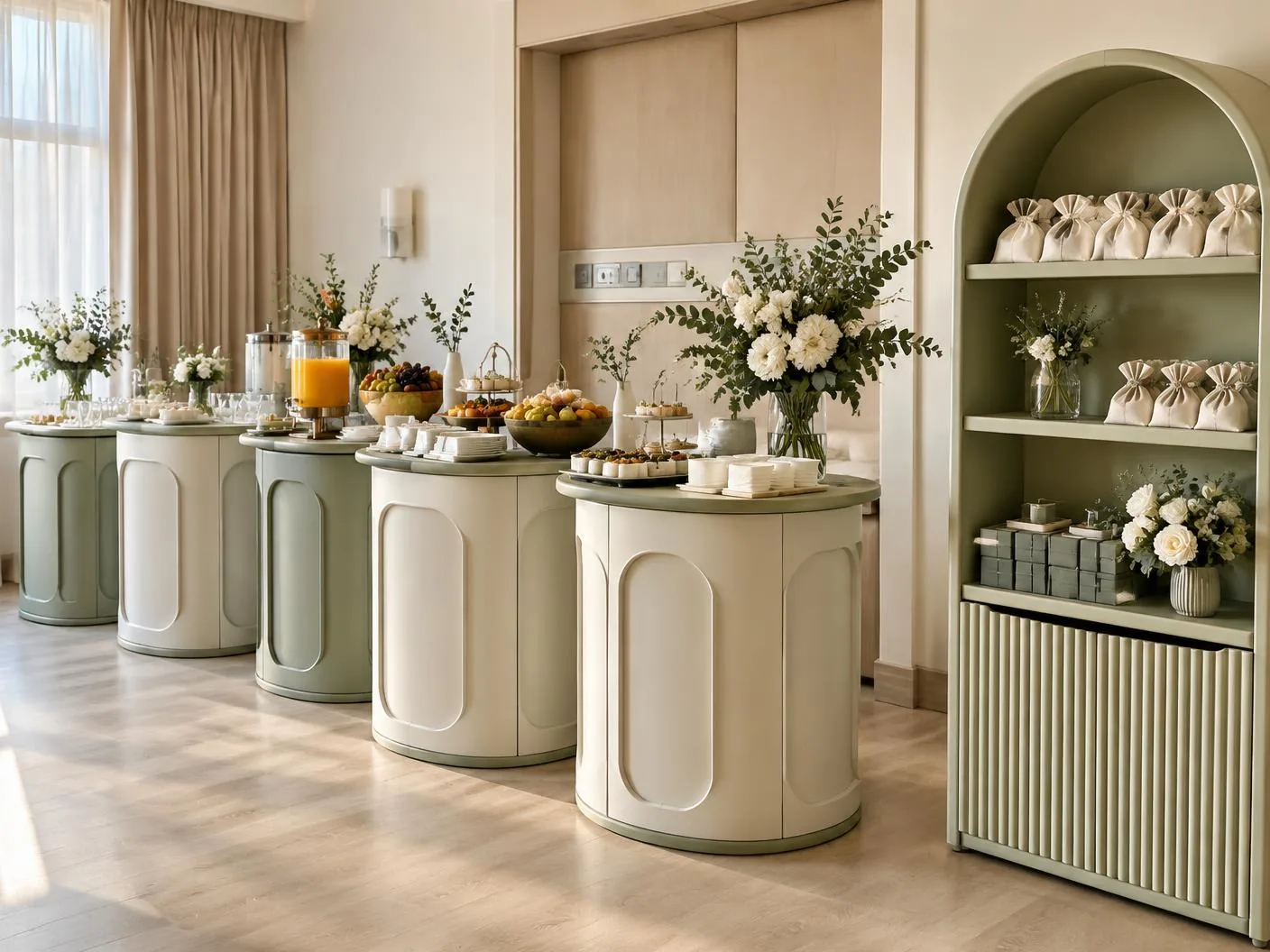 Signature Newborn Setup — Service and hospitality tables